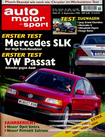 Deckblatt Auto Motor und Sport (19/1996)